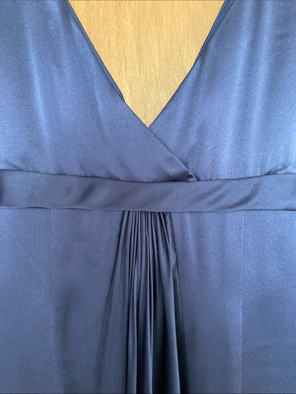 Melissa Sweet silk navy blue dress size 4 - Picture 7 of 17